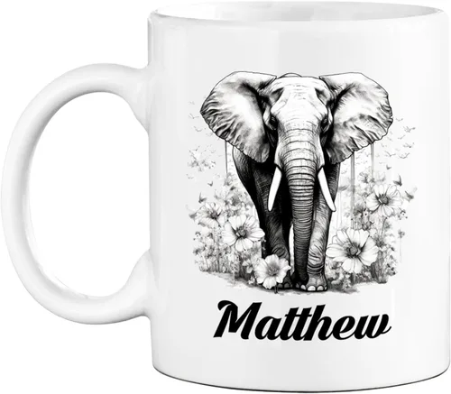 Miniatura 19 de Taza de café con nombre personalizado de oso de 11 y 15 onzas, taza de cerámica blanca con dibujo a lápiz de oso personalizado, regalo para niños