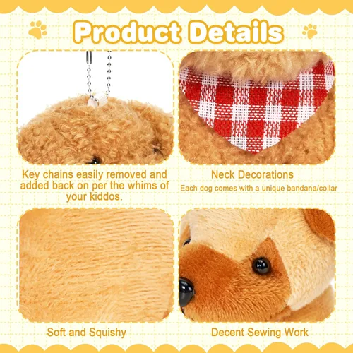 Miniatura 4 de Niceup 24 piezas adoptar una fiesta de cachorros niños Mini perro de peluche sin dulces rellenos de cesta de Pascua animales de peluche a granel