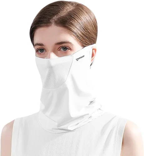 Miniatura 19 de Protector facial unisex UV multiusos protector para el cuello, polaina elástica para la cara con bucles para las orejas