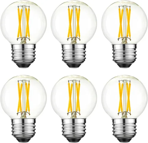 Miniatura 9 de Arberlic Bombilla G16.5, Bombilla LED E12 de 4W regulable Equivalente a Bombilla Candelabra E12 de 40 Vatios, Blanco Cálido 2700K, 400lm, CRI85+