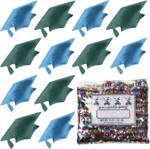 Miniatura 148 de Confetti Grad Cap Negro, Azul Marino Combo - 2 bolsas de media onza (1 oz)