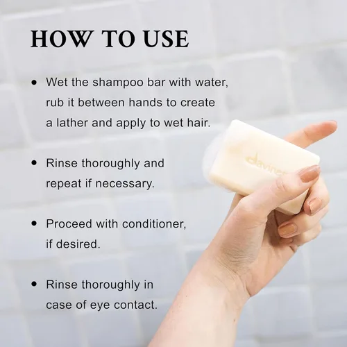 Miniatura 3 de Davines Shampoo Bar, Practical Compact Solid Texture Turns into Rich Creamy Foam, Travel