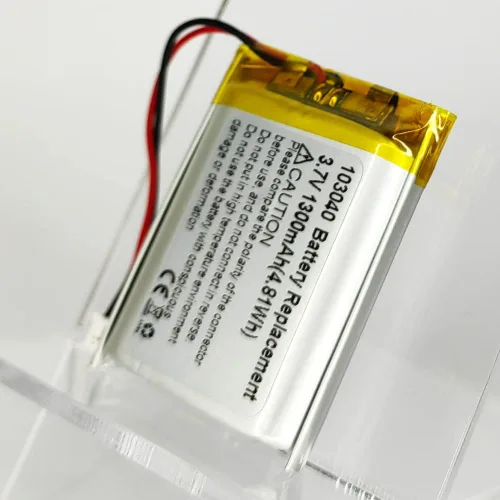 Miniatura 6 de DC 3.7V1300mAh 103040 Batería recargable de polímero de litio, adecuada para productos electrónicos de bricolaje 3.7-5V con reemplazo de batería