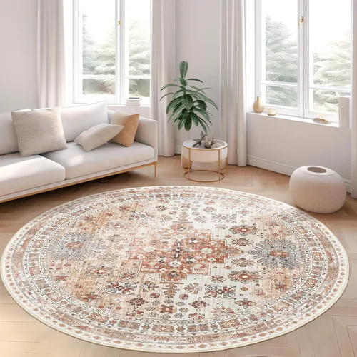 Miniatura 51 de zesthome Alfombra 4x6 - Alfombra Resistente a Manchas Lavable, Alfombras con Respaldo Antideslizante para Sala de Estar, Alfombras Pequeñas de Área