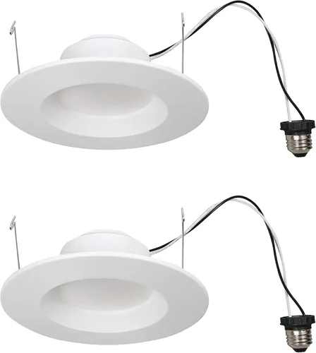 Miniatura 25 de LEDVANCE Kit de lámpara empotrable LED RT4 de 4 pulgadas, reemplazo de 50 W, base mediana E26, color blanco, 1 unidad (paquete de 1)