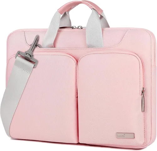 Miniatura 10 de Lacdo Bolsa de hombro protectora para laptop de 360°, funda para portátil de 14 pulgadas para HP Lenovo, Dell, Asus Asus Acer Chromebook 14, HP Negro
