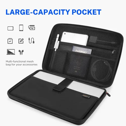 Miniatura 2 de NIDOO Funda de transporte para laptop de 13.3 pulgadas, bolsa de computadora de 14 pulgadas, funda protectora rígida a prueba de golpes, funda