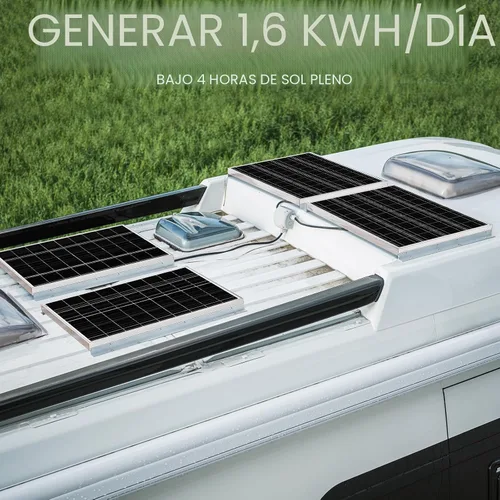 Miniatura 3 de ECO-WORTHY Kit de panel solar premium de 400 vatios y 12 voltios: 4 piezas de panel solar de 100 W + controlador de carga MPPT de 40 A + módulo