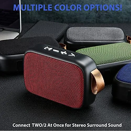 Miniatura 4 de Altavoz compatible con su Xiaomi Poco X3 Pro Diseño de tela 3W Playtime 6H Interior, Viaje al aire libre (rojo)
