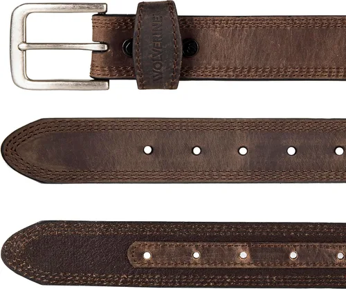 Miniatura 2 de Wolverine Men's Full Grain Leather Work Belt Workwear Heavy Duty Utility Rugged Durable Metal Buckle