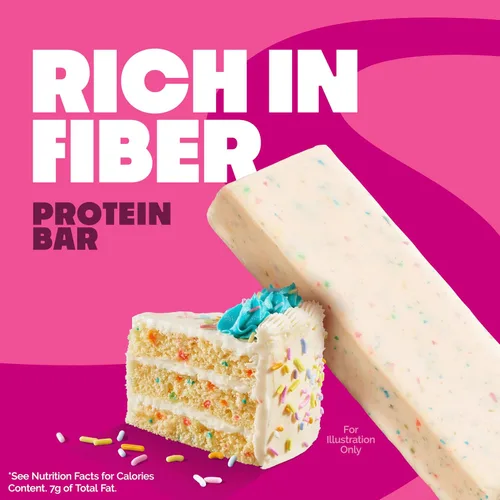 Miniatura 5 de Barras de proteínas Quest Nutrition Pastel de Cumpleaños, 20g de proteína, 1g de azúcar, 4g de carbohidratos netos, sin gluten, aptas para ceto, 12