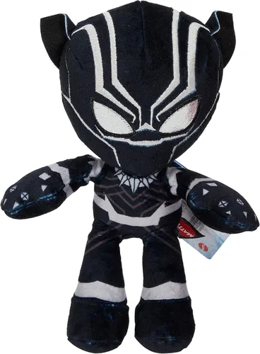 Miniatura 6 de Figura de personaje de peluche de Marvel, muñeca suave de superhéroe Black Panther de 8 pulgadas en telas divertidas al tacto, regalo coleccionable