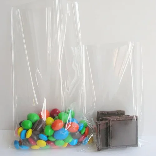 Miniatura 6 de Zcintert Bolsas Transparentes de Celofán para Dulces, 100 Piezas - 7" x 9.8" (2mils), Bolsas de Regalo de Plástico para Dulces, Recuerdos de Fiesta