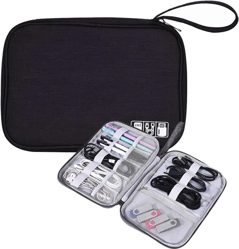 Miniatura 18 de Estuche Organizador Pequeño para Dispositivos Electrónicos USB Cargador Accesorios Ratón Cable de Teléfono Tarjeta SD Banco de Energía Auriculares