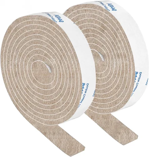 Miniatura 19 de Almohadillas de fieltro para muebles, 1 rollo de fieltro de 5 x 40 pulgadas, color beige
