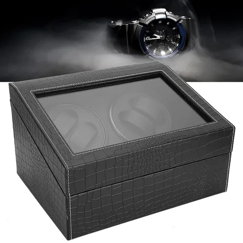 Miniatura 4 de Automatic Watch Winder Men Watch Display Storage Box Home Storage Box Shop Men Watches Watch, Rotating Automatic Watch Box Cosmetic Display