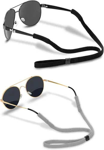 Miniatura 7 de Correa de gafas (2 piezas) Correa de gafas deportivas Retenedor ajustable de gafas de sol para hombres mujeres Paquete de 2 (negro)