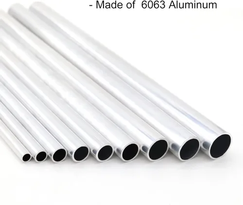 Miniatura 3 de Tubo redondo de aluminio 6063, 0.63 pulgadas de diámetro exterior de 0.039 in de grosor de pared de 11.811 in de longitud, tubo recto de metal sin