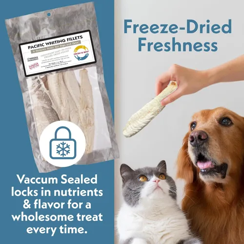 Miniatura 7 de Fresh Is Best Golosinas liofilizadas para perros – Pescado crudo liofilizado para gatos y caninos en bolsa resellable con cremallera – Golosinas