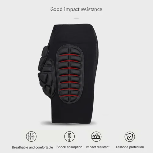 Miniatura 4 de Pantalones cortos acolchados protectores, protección 3D, protector de cadera y glúteos, pantalones cortos acolchados para hombres, mujeres, jóvenes