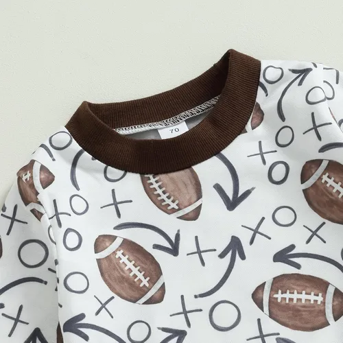 Miniatura 4 de BeQeuewll Ropa para bebé niño de otoño e invierno, 2 piezas, bloque de color, sudadera y pantalones con cuello redondo