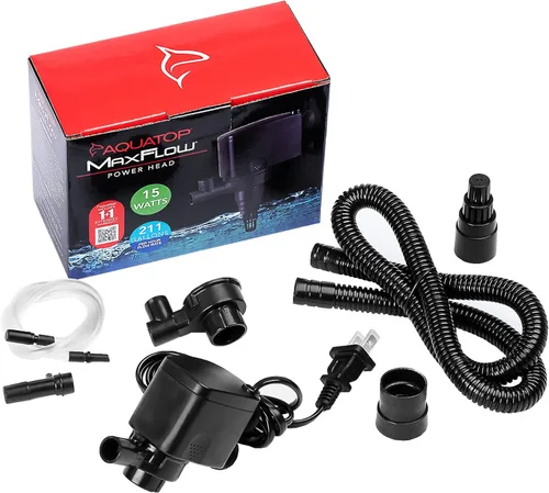 Miniatura 2 de Aquatop MaxFlow 211 GPH - Cabezal sumergible para acuario - Bomba de agua de alto rendimiento - Silencioso y eficiente - Ideal para acuarios de agua