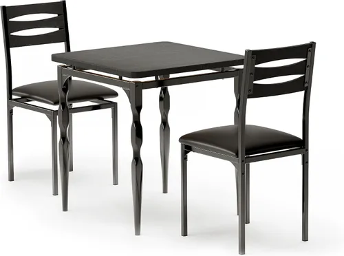 Miniatura 7 de IDEALHOUSE Juego de mesa de comedor de 3 piezas, juego de 2 mesas de comedor y sillas con patas en espiral, juego de comedor para 2, adecuado