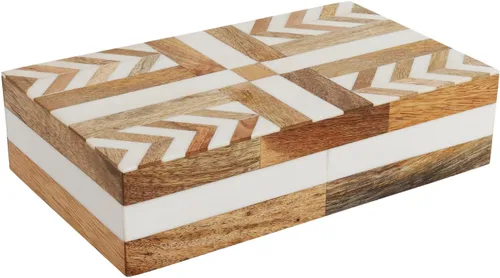 Miniatura 23 de Handicrafts Home Caja de recuerdo decorativa de 8 x 5 – Pequeña caja organizadora con tapa, almacenamiento decorativo Boho, caja de memoria retro