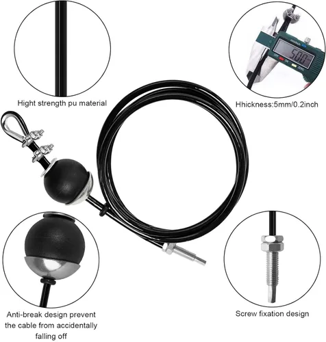 Miniatura 3 de LFJ Cable de repuesto para gimnasio, polea de fitness, cuerda de alambre de acero para máquina de cable, sistema de polea de elevación