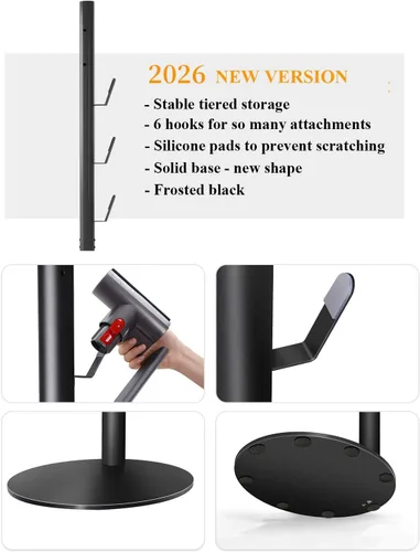 Miniatura 5 de XIGOO Soporte de almacenamiento compatible con aspiradoras y accesorios inalámbricos V15 Detect V11 V10 V8 V7 V6, estación de acoplamiento de suelo