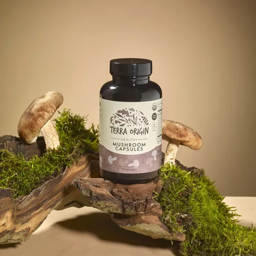 Miniatura 3 de TERRA ORIGIN Suplemento de complejo de hongos saludables 90 cápsulas Reishi, melena de león, Changa, Cordyceps, Maitake Apoyo cerebral