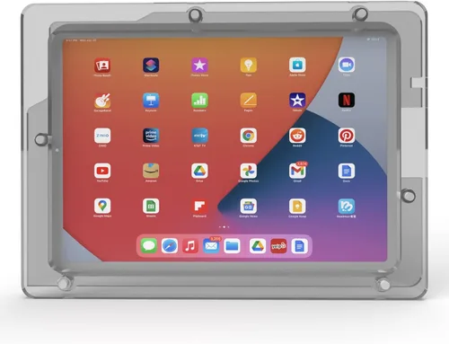 Miniatura 16 de Carcasa VESA acrílica antirrobo para Apple iPad mini 4/5 de 8 pulgadas con kit de montaje en pared y cable de carga en ángulo de 90 grados