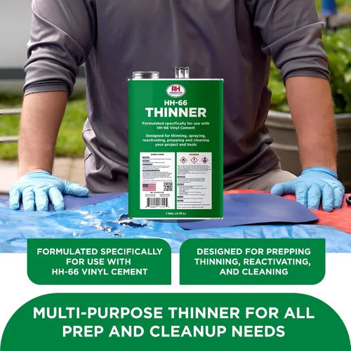 Miniatura 3 de HH-66 Diluyente, 1 Galón - Preparación, Dilución, Reactivación, Limpieza, Multiusos, Compatible con Cemento de Vinilo HH-66 - RH Adhesives