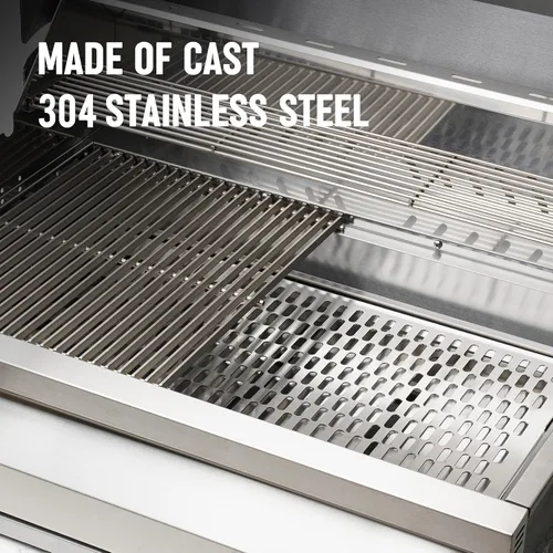 Miniatura 3 de Hygrill - Cabezal de parrilla de carbón para cocina al aire libre, parrilla integrada de acero inoxidable de 32 pulgadas con capucha aislada