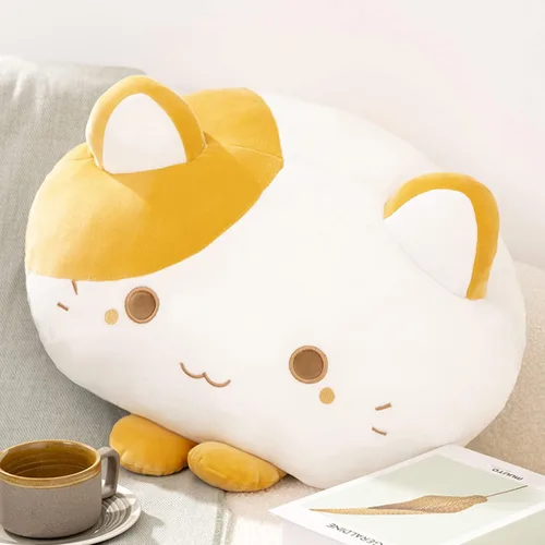 Miniatura 4 de Linda y suave y redonda de peluche de gato atigrado, juguetes de peluche para gatos y gatitos, almohada para abrazar, regalo para niños y amantes