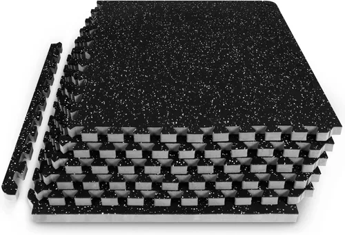 Miniatura 8 de ProsourceFit Alfombra de Ejercicio tipo Rompecabezas con Superficie de Goma de 3/4 pulgadas, 48 PIES², 12 Baldosas, Baldosas Entrelazadas de Espuma