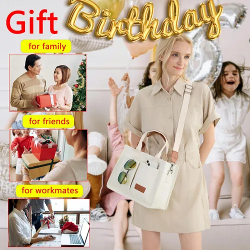 Miniatura 7 de ZHMO Bolso de lona para mujer, bolsos cruzados para mujer, bolsos de trabajo para computadora portátil, bolso grande de mano para enfermera