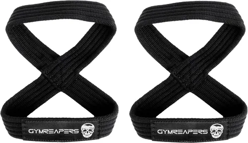 Gymreapers Correas de Levantamiento Figura 8 para Peso Muerto, Powerlifting, Strongman y Entrenamiento Cruzado, Correas de Muñeca Fuertes para