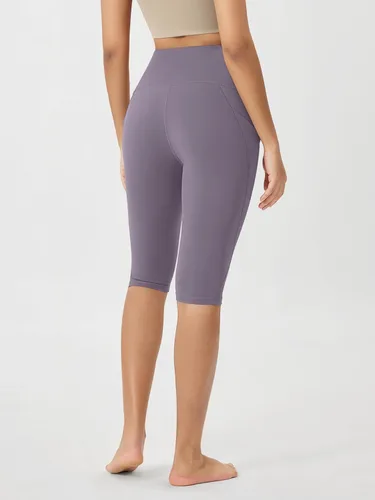 Miniatura 3 de ODODOS - Leggings tipo capri de mujer, no se traslucen y modelan el abdomen, con cintura alta y bolsillos para hacer yoga, atletismo, ejercicio