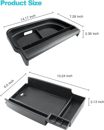 Miniatura 5 de CDEFG 2 unidades para Ford Bronco Sport 2025 2026 Organizador de consola central para tablero 2025 2026 Ford Bronco Sport 13.2 pulgadas pantalla