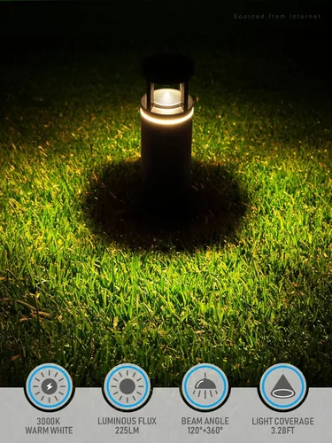 Miniatura 8 de LEONLITE Luces de camino de bajo voltaje, luces LED de camino de 5 W, patrón de luz único, iluminación de paisaje al aire libre para entrada, 3000k
