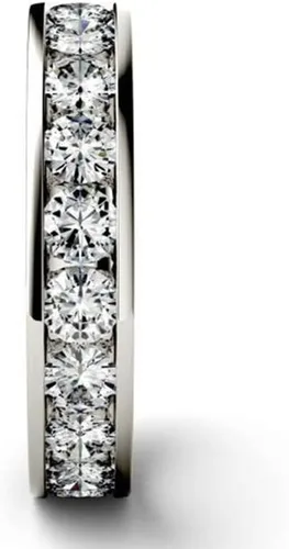 Miniatura 5 de Anillo de moissanita de corte excelente en plata de ley 925 para compromiso de hombres y bodas