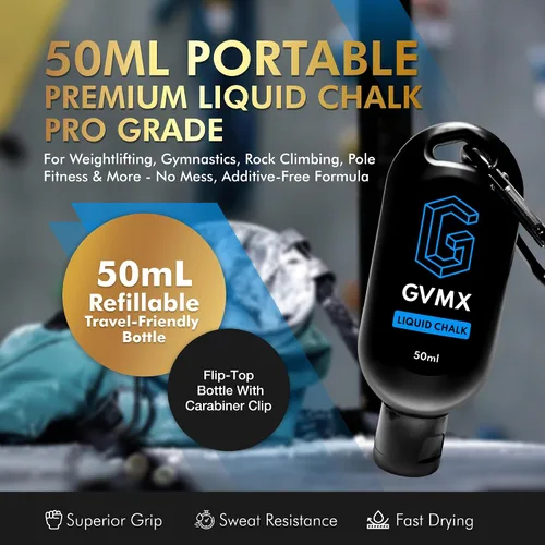 Miniatura 2 de 50ML/100ML/400ML Superior Grip Premium Liquid Chalk. Long Lasting Mess-Free Gym Chalk for Weightlifting, Gymnastics, Climbing. Fast Drying