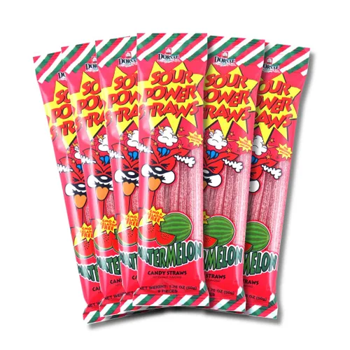 Miniatura 16 de Sour Power Premium Sorbetes de caramelo surtidos – Los caramelos de pajitas agrias originales desde 1985 – 50 g (Paquete de 6) – Vegano,
