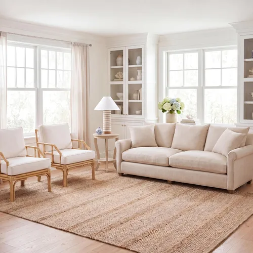 Miniatura 8 de SAFAVIEH Natural Fiber Collection - Alfombra decorativa de 2 x 3 pies, natural, hecho a mano, yute con flecos, ideal para zonas de alto tráfico