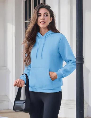 Miniatura 118 de MAGCOMSEN Sudaderas con capucha para mujer, con forro de sherpa, de vellón, para invierno, cálido, pesado, de algodón, con bolsillo