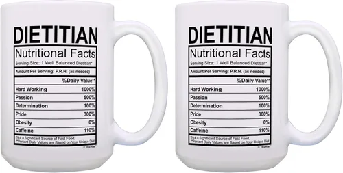 Miniatura 8 de ThisWear Regalos dietistas registrados para mujeres, hechos nutricionales dietistas, ideas de regalos para dietistas, taza de café de cerámica de 11