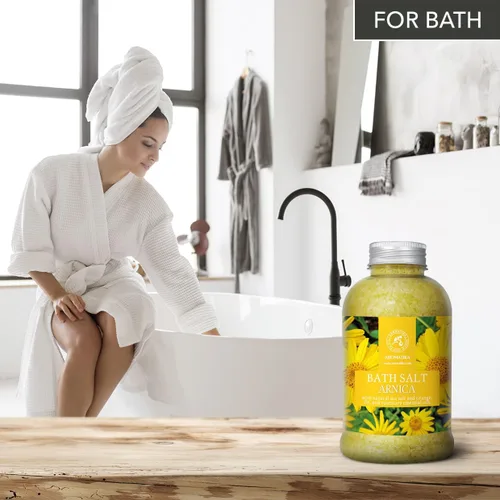 Miniatura 4 de Sales de baño de árnica de 21.16 onzas – Aceites esenciales de romero y abeto 100% naturales – sal marina Arnica 21.16 oz – Lo mejor para el baño