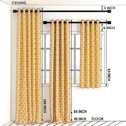 Miniatura 8 de VOGOL - Cortinas Boho, cortinas de ventana con aislamiento térmico y ojales para dormitorio y sala de estar, juego de 2 paneles, 52 x 63 pulgadas