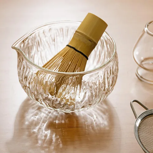 Miniatura 5 de DWEHIXBUY Juego de té japonés (7 piezas) Juego de batidor Matcha Bowl Matcha con boquilla de vertido Batidor de Matcha de bambú (chasen) Cuchara